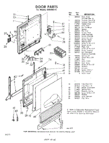 04 - Door parts for Whirlpool SDU30015 / from AppliancePartsPros.com