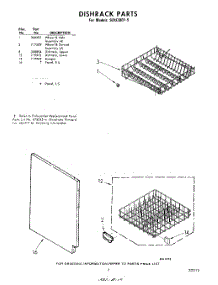 05 - Dish Rack parts for Whirlpool SDU30015 / from AppliancePartsPros.com
