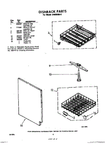 06 - Dishrack parts for Whirlpool Dishwasher SHU50000 / from AppliancePartsPros.com