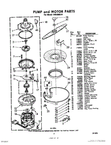 07 - Pump And Motor parts for Whirlpool Dishwasher SHU50000 / from AppliancePartsPros.com