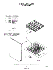 05 - Dish Rack parts for Whirlpool SDU30016 / from AppliancePartsPros.com