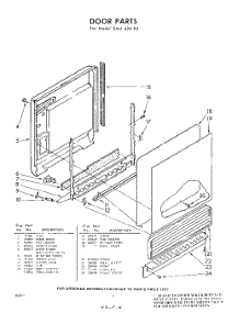 04 - Door parts for Whirlpool SAU420P2 / from AppliancePartsPros.com