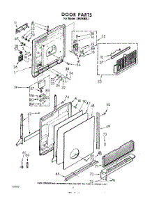 04 - Door parts for Whirlpool Dishwasher SHU50001 / from AppliancePartsPros.com