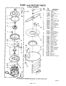 07 - Pump And Motor parts for Whirlpool Dishwasher SHU50001 / from AppliancePartsPros.com