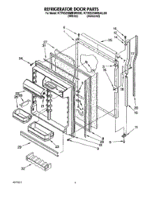 06 - Refrigerator Door parts for Kitchenaid Refrigerator KTRS20MBAL00 / from AppliancePartsPros.com