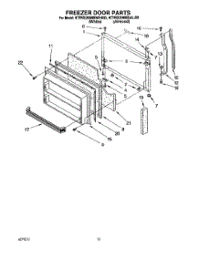 08 - Freezer Door parts for Kitchenaid Refrigerator KTRS20MBAL00 / from AppliancePartsPros.com