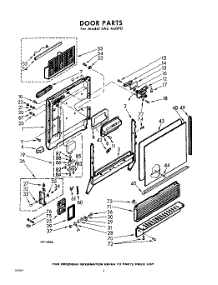 02 - Door parts for Whirlpool SAU440P0 / from AppliancePartsPros.com