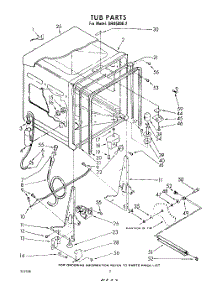 02 - Tub parts for Whirlpool Dishwasher SHU50002 / from AppliancePartsPros.com