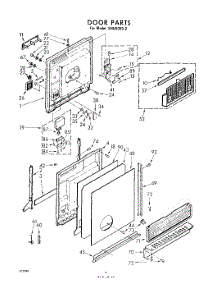 04 - Door parts for Whirlpool Dishwasher SHU50002 / from AppliancePartsPros.com
