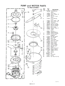 07 - Pump And Motor parts for Whirlpool Dishwasher SHU50002 / from AppliancePartsPros.com
