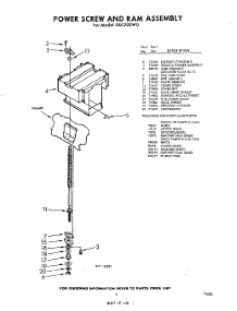 03 - Power Screw And Ram parts for Whirlpool Compactor SXC200W0 / from AppliancePartsPros.com