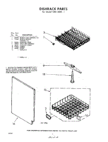 06 - Dish Rack parts for Whirlpool SDU40001 / from AppliancePartsPros.com