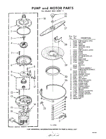 07 - Pump And Motor parts for Whirlpool SDU40001 / from AppliancePartsPros.com