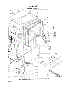 02 - Tub parts for Whirlpool Dishwasher SHU50010 / from AppliancePartsPros.com