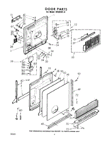 04 - Door parts for Whirlpool Dishwasher SHU50010 / from AppliancePartsPros.com