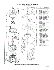 07 - Pump And Motor parts for Whirlpool Dishwasher SHU50010 / from AppliancePartsPros.com