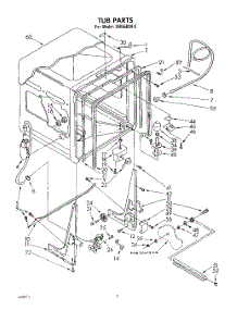 02 - Tub parts for Whirlpool Dishwasher SHU50040 / from AppliancePartsPros.com