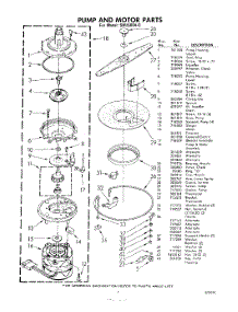07 - Pump And Motor parts for Whirlpool Dishwasher SHU50040 / from AppliancePartsPros.com