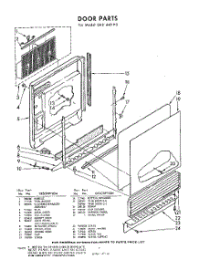 04 - Door parts for Whirlpool SAU440P3 / from AppliancePartsPros.com
