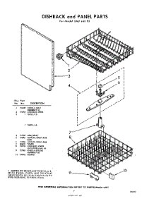 07 - Dish Rack And Panel parts for Whirlpool SAU440P3 / from AppliancePartsPros.com