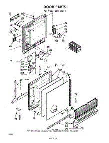 04 - Door parts for Whirlpool SDU40011 / from AppliancePartsPros.com