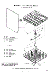 07 - Dish Rack And Panel parts for Whirlpool SAU440P4 / from AppliancePartsPros.com