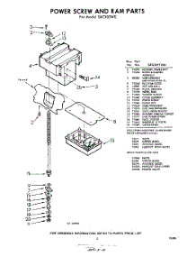 03 - Power Screw And Ram parts for Whirlpool Compactor SXC300W0 / from AppliancePartsPros.com