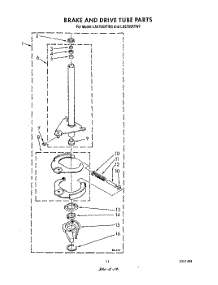 09 - Brake And Drive Tube parts for Whirlpool Washer LA5705XTF0 / from AppliancePartsPros.com