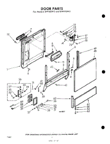 04 - Door parts for Whirlpool SWF70W2 / from AppliancePartsPros.com