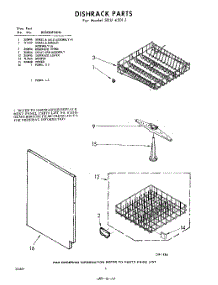 06 - Dish Rack parts for Whirlpool SDU45011 / from AppliancePartsPros.com