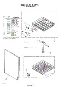 06 - Dish Rack parts for Whirlpool Dishwasher SHU55000 / from AppliancePartsPros.com