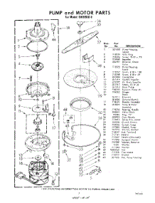 07 - Pump And Motor parts for Whirlpool Dishwasher SHU55000 / from AppliancePartsPros.com