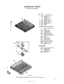 07 - Dish Rack , Lit / Optional parts for Whirlpool SAU450P0 / from AppliancePartsPros.com