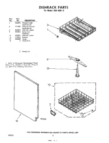 06 - Dish Rack parts for Whirlpool SDU45012 / from AppliancePartsPros.com