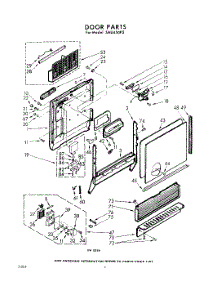 02 - Door parts for Whirlpool SAU450P2 / from AppliancePartsPros.com