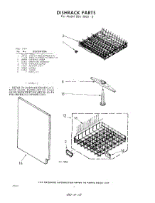 06 - Dish Rack parts for Whirlpool SDU50000 / from AppliancePartsPros.com