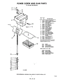 03 - Power Screw And Ram parts for Whirlpool Compactor SXC400W0 / from AppliancePartsPros.com
