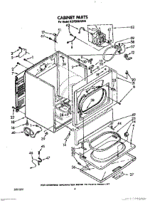 03 - Cabinet parts for Kitchenaid Dryer KGYE550VTO0 / from AppliancePartsPros.com