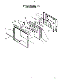 03 - Oven Door parts for Whirlpool Oven RB760PXYQ2 / from AppliancePartsPros.com