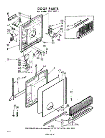 04 - Door parts for Whirlpool SDU50001 / from AppliancePartsPros.com