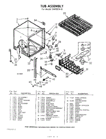 06 - Tub parts for Whirlpool SWF80W8 / from AppliancePartsPros.com
