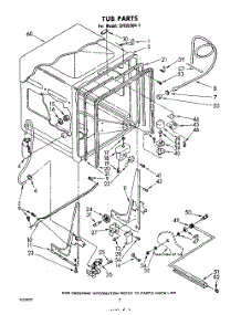 02 - Tub parts for Whirlpool Dishwasher SHU55041 / from AppliancePartsPros.com