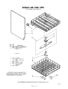 07 - Dish Rack And Panel parts for Whirlpool SAU450P4 / from AppliancePartsPros.com