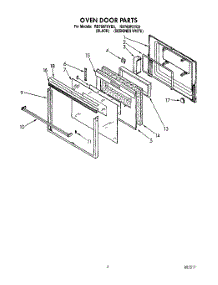 02 - Oven Door parts for Whirlpool Oven RB760PXYQ3 / from AppliancePartsPros.com