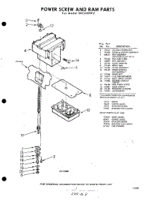 03 - Power Screw And Ram parts for Whirlpool Compactor SXC400W2 / from AppliancePartsPros.com