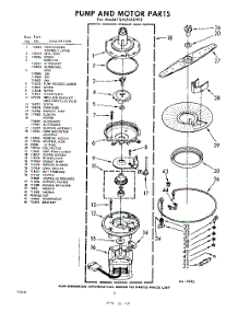 06 - Pump And Motor parts for Whirlpool SAU450W0 / from AppliancePartsPros.com