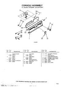 07 - Console parts for Whirlpool SVF60W1 / from AppliancePartsPros.com