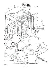 02 - Tub parts for Whirlpool Dishwasher SHU60010 / from AppliancePartsPros.com
