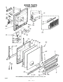 04 - Door parts for Whirlpool Dishwasher SHU60010 / from AppliancePartsPros.com