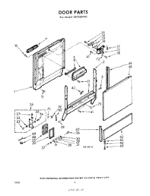 04 - Door parts for Whirlpool Dishwasher SXF300W0 / from AppliancePartsPros.com